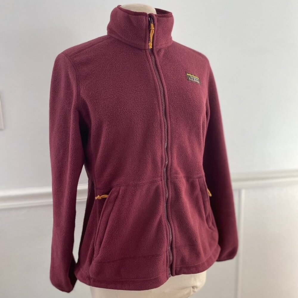 Maroon L.L. Bean Full Zip Fleece - Women's Medium